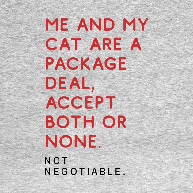 Cat love not negotiable red by TeeCats